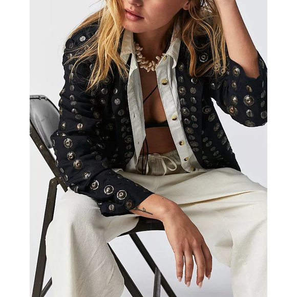 Free People Corrie Coin Blazer - Picture 8 of 14
